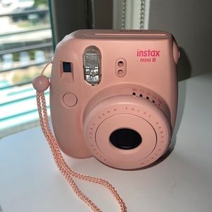 Pink Instax 8 camera